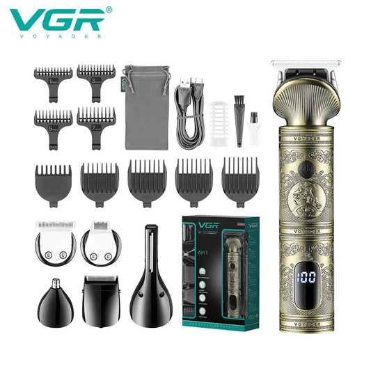 VGR 106 Hair Clipper Electric Hair Trimmer Professional Barber Cordless Hair Cutting Machine Multifunctional Clipper for Men Peaceful Pleasures Health and Wellness