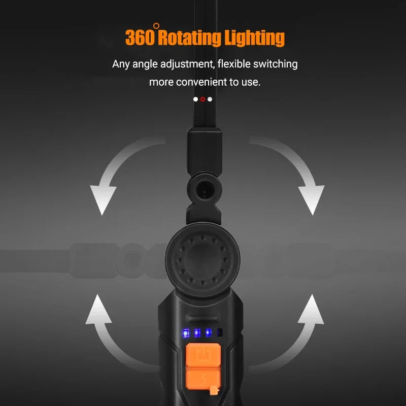 KDULIT COB LED Work Light – USB Rechargeable Magnetic Torch