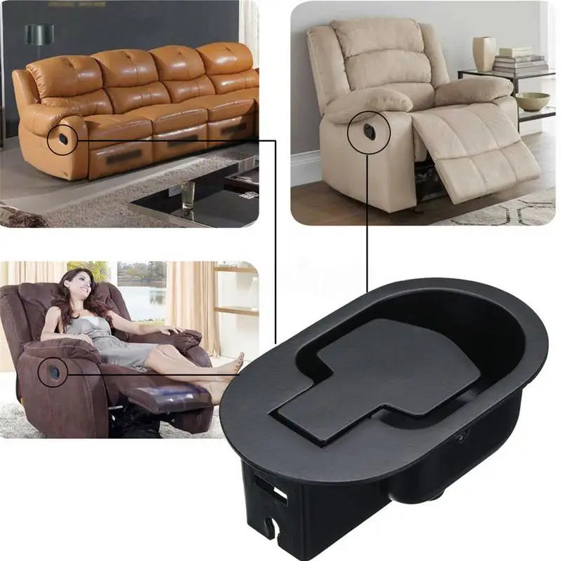 Metal Handle Durable Recliner Chair Sofa Couch Release Lever Recliner Mechanism Replacement Brand Reclining Armchair Handle Peaceful Pleasures Health and Wellness