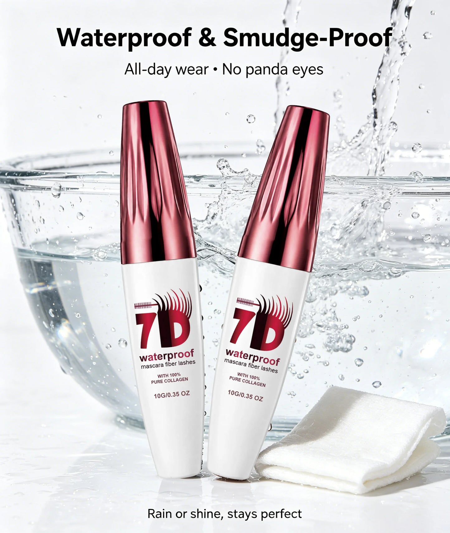 7D Fiber Mascara – Waterproof, Volumizing & Collagen Lashes