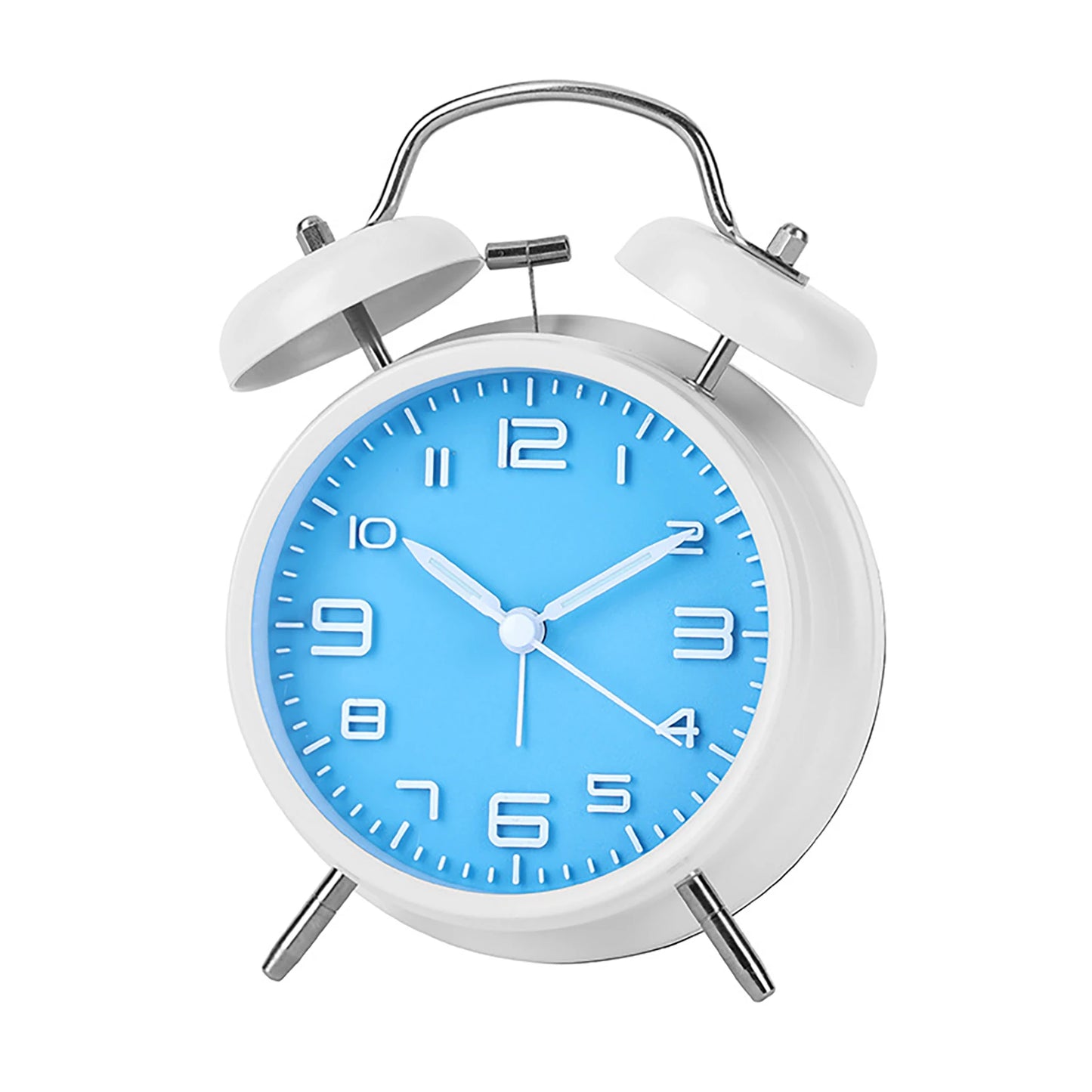4-Inch Mini Round Silent Alarm Clock | Bedside & Dorm
