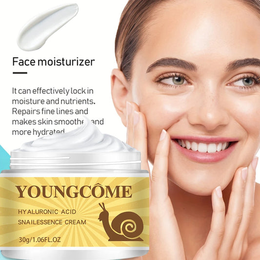 Snail Hyaluronic Acid Essence Cream Deeply Nourishes Skin Improve Roughness Tighten Skin Repair Damaged Skin Smooth wrinkles Peaceful Pleasures Health and Wellness