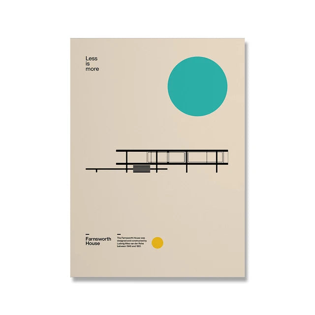 Modern Minimalist Bauhaus Exhibition Geometric Posters work Canvas Prints Abstract Painting Living Room Murals Home Decor Peaceful Pleasures Health and Wellness 3 50x70cm Unframed