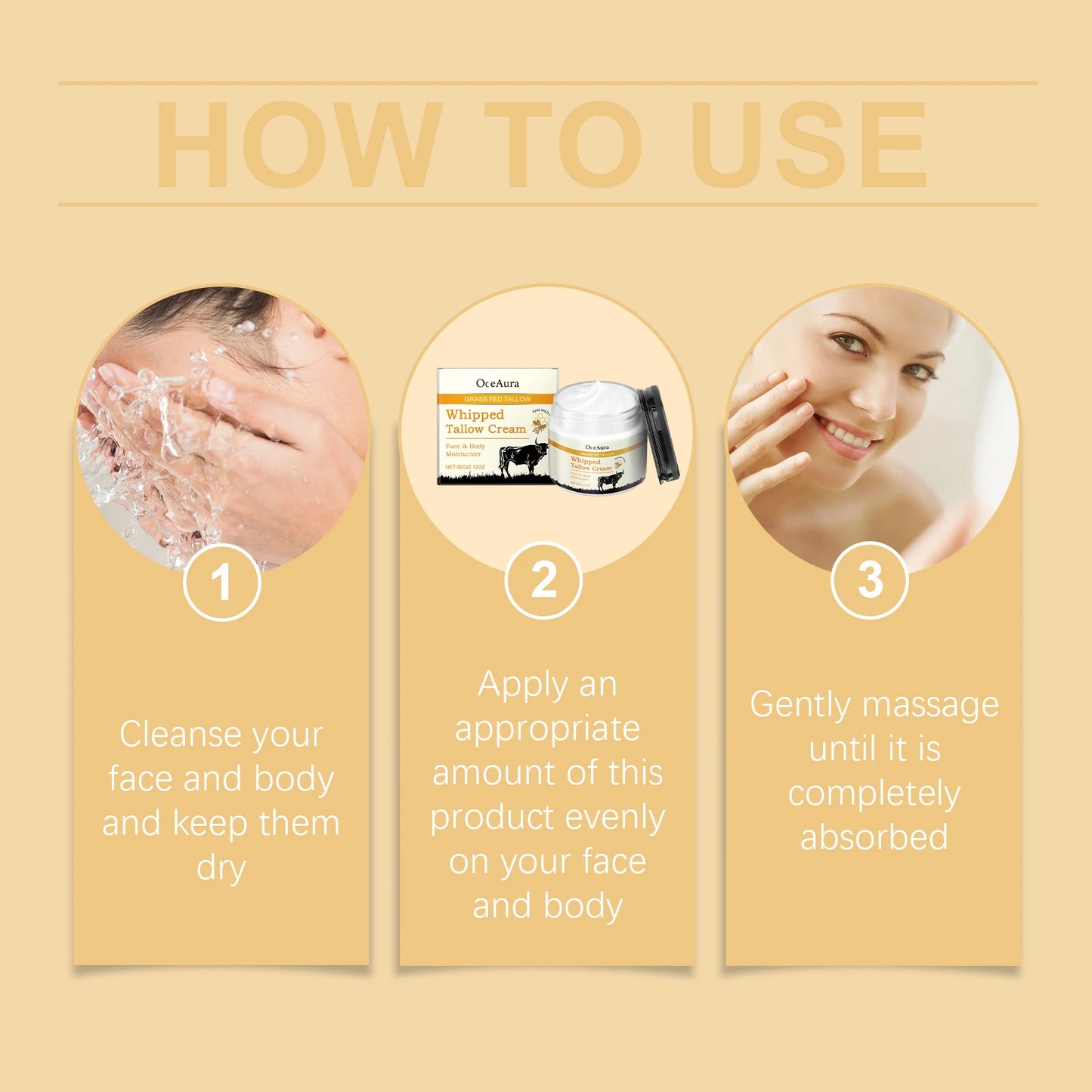 OceAura Tallow & Honey Moisturizing Face Cream | 60g