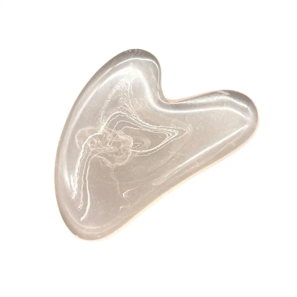 Natural Resin Gua Sha Facial Scraper Massager - Eye, Nose, and Face Care Tool - Skin Care Beauty SPA Gouache Tool Peaceful Pleasures Health and Wellness Heart Pink