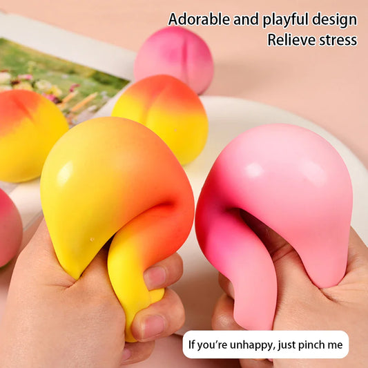 Peach Foam Squeeze Ball – Soft Slow-Rebound Squishy Toy Foam Squeeze Toy Oasis Select