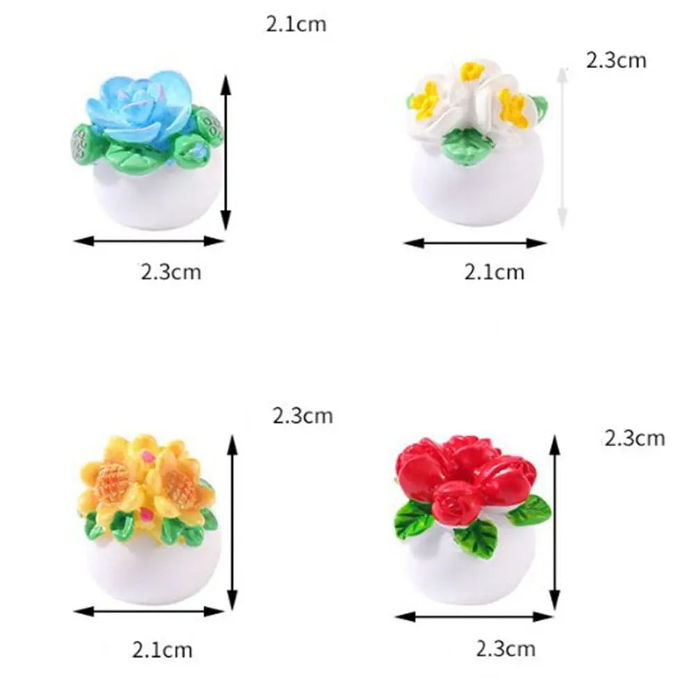 1:12 Dollhouse Miniature Potted Plants | Mini Bonsai & Pot Set