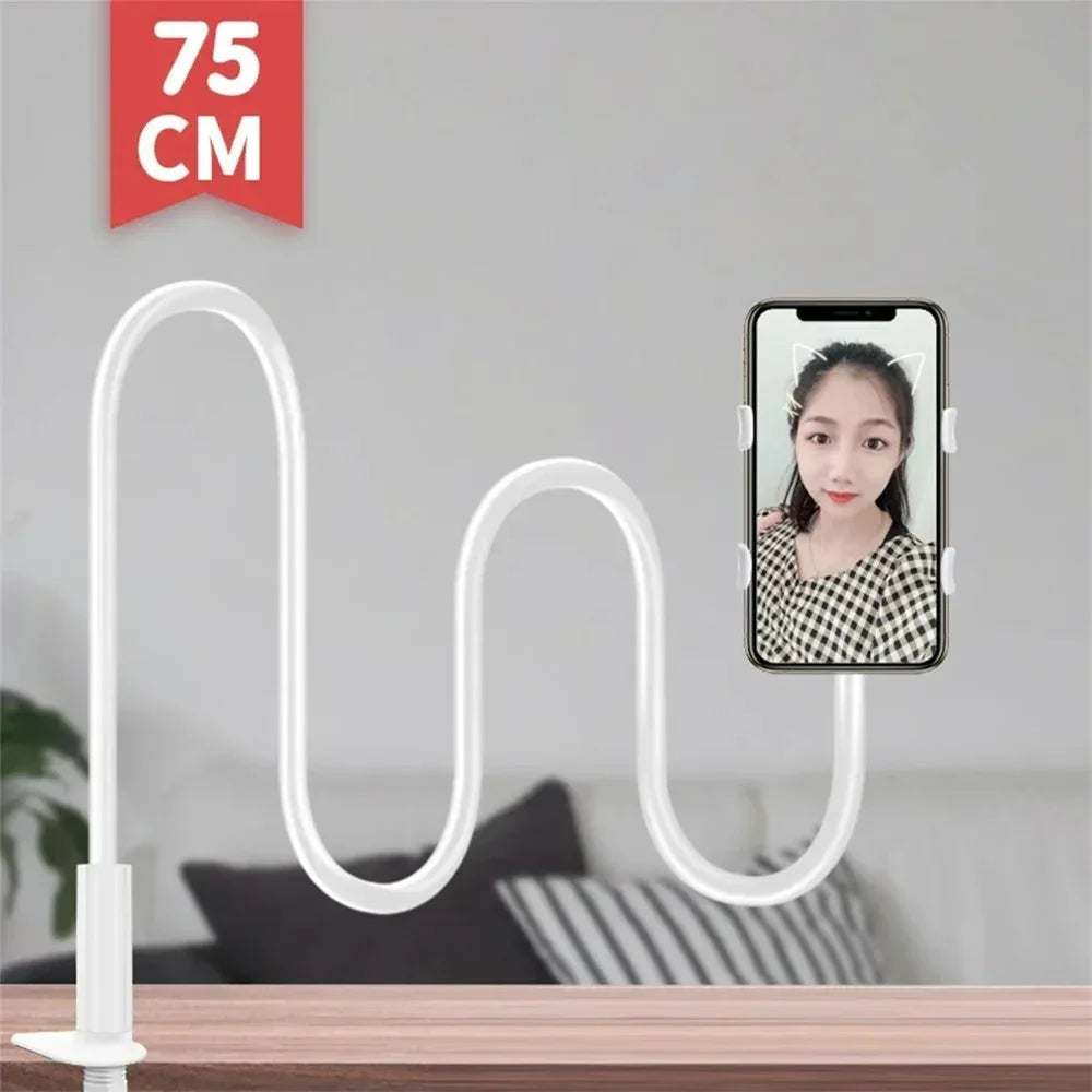 Flexible Gooseneck Phone Holder | Long Arm Bedside Clamp Mount