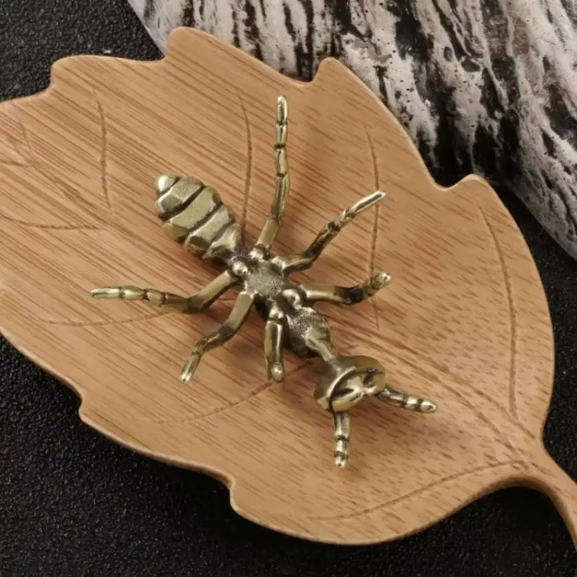 Brass Ant Figurines Miniature Simulation Insect Desk Ornament Table