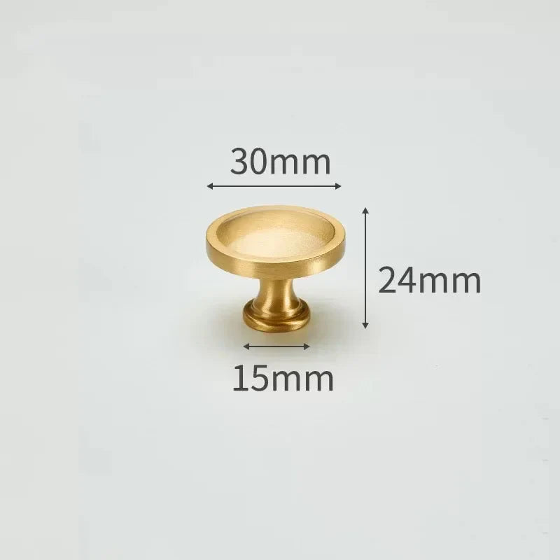 Solid Brass Cabinet Knobs | Modern Gold Furniture Pulls