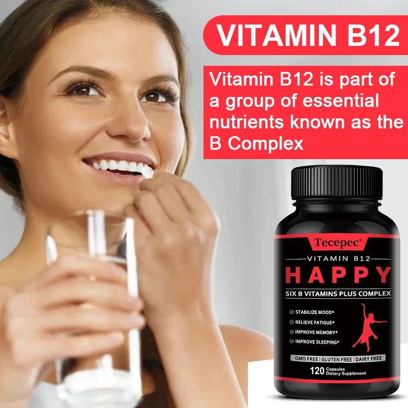 Vitamin B12 – Dietary Supplement, Supports Energy Metabolism, Mental Clarity, and Nervous System Health – Easy To Swallow Peaceful Pleasures Health and Wellness