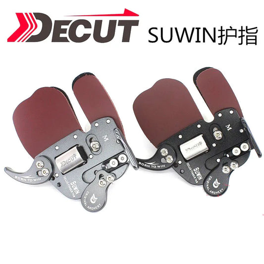 Decut Suwin Archery Finger Guard Bow Shooting Protection Tab Left Peaceful Pleasures Health and Wellness Left Hand-L
