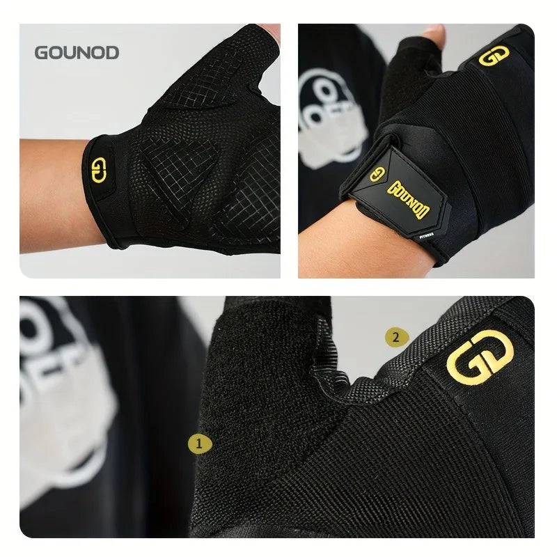 2pcs Cycling & Gym Gloves - Non-Slip Breathable Weightlifting, Boxing, Training Gloves with Wrist, Adjustable Hook-and-Loop Clos Peaceful Pleasures Health and Wellness