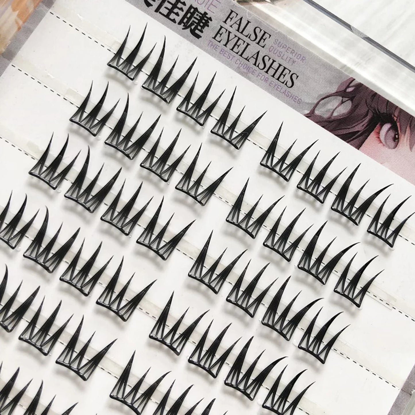 Large Capacity False Eyelashes V-shaped Cross Design Fluffy Natural Curly Lashes Extension For Daily Wear Perfect Eye Makeup Peaceful Pleasures Health and Wellness