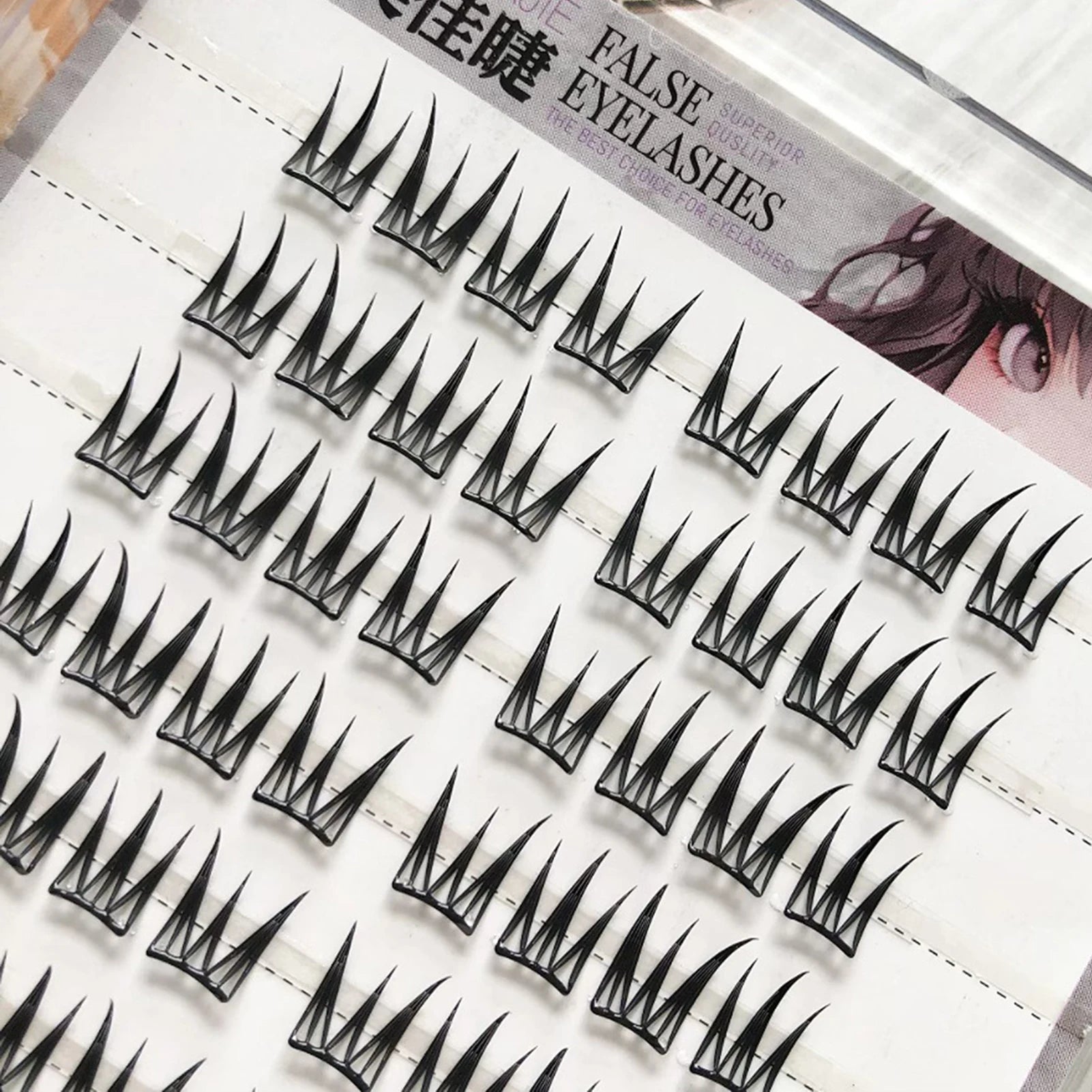 Large Capacity False Eyelashes V-shaped Cross Design Fluffy Natural Curly Lashes Extension For Daily Wear Perfect Eye Makeup Peaceful Pleasures Health and Wellness