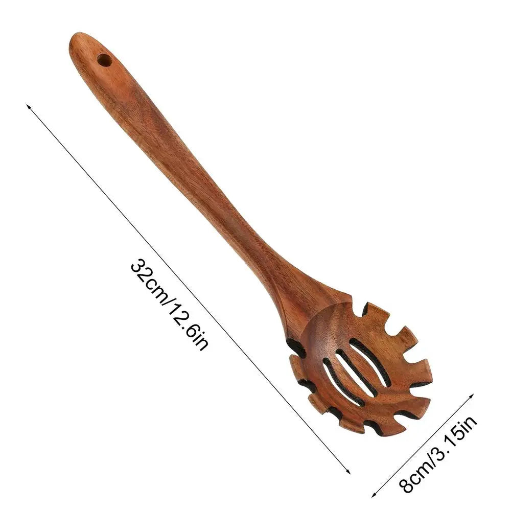 Wooden Pasta Fork & Spaghetti Server Spoon | Kitchen Tool