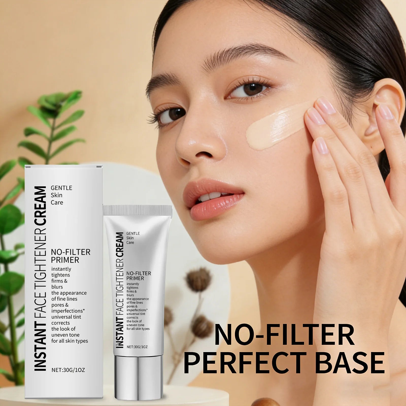 Instant Face Tightening Cream | Pore Minimizer & Makeup Primer Makeup Primer Cream Peaceful Pleasures Health and Wellness