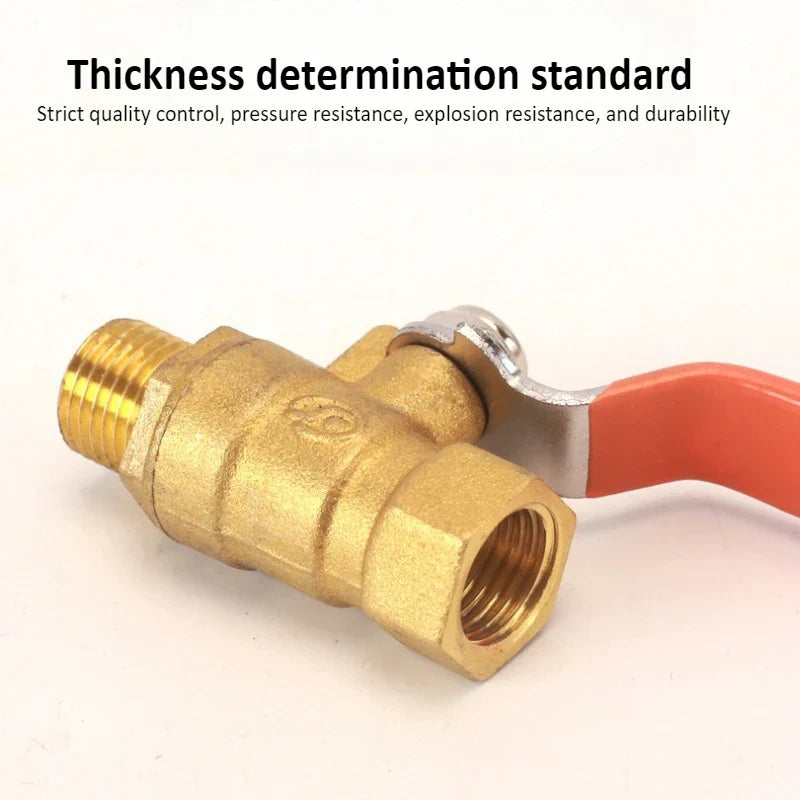 Brass Long Rod Ball Valve ⅛"–1" Threaded Pipe Adapter