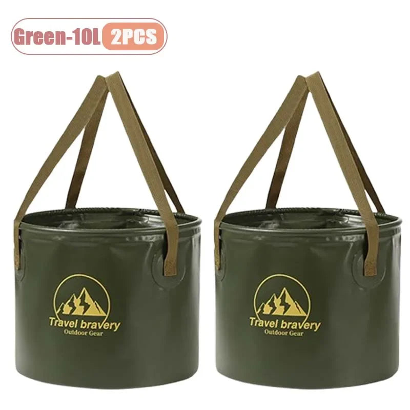 Collapsible Camping Bucket 5/10/20L – Foldable Waterproof