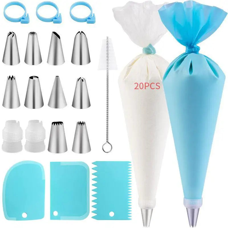 40-Piece Cake Decorating Kit – Piping Bags & Tips Set