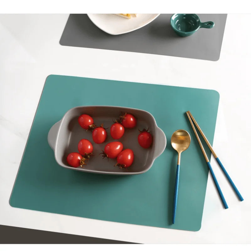 Leeseph 4pcs Silicone Placemats, Non-Slip Waterproof, Stain Resistant, Countertop Protector, Kitchen Counter Mat, Heat Resistant Peaceful Pleasures Health and Wellness