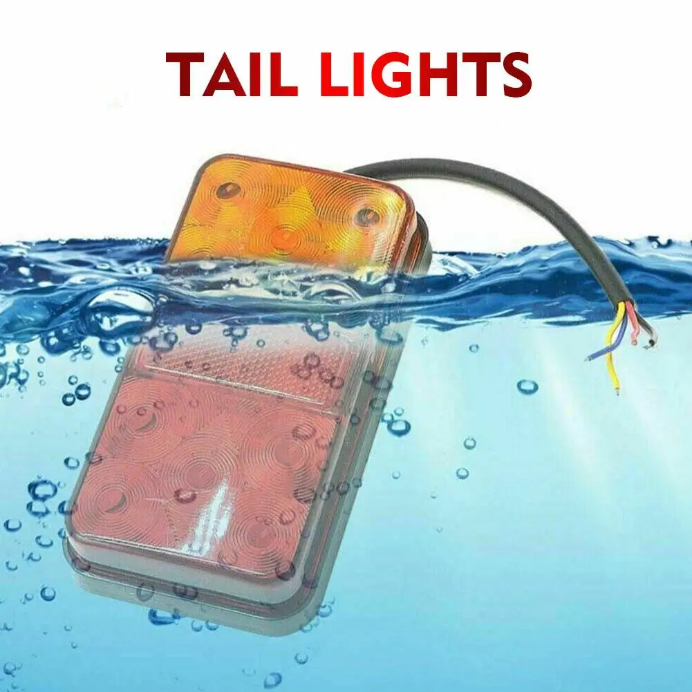 2Pcs 12V/24V/12-80V LED Truck Tail Lamp Taillight Turn Signal Indicator Stop Lamp Rear Brake Light For Car Truck Trailer Ca Peaceful Pleasures Health and Wellness