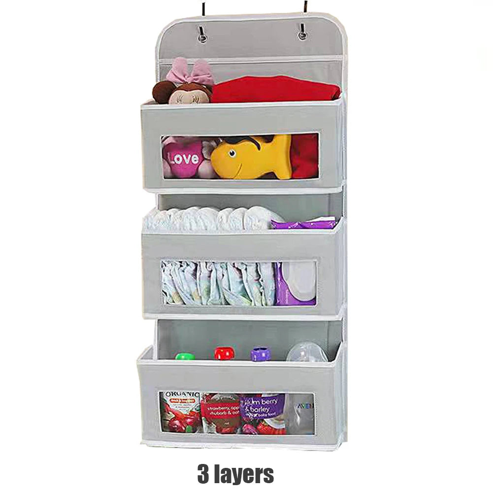 Over the Door Hanging Organizer – 1–5 Pockets, Wall Mount