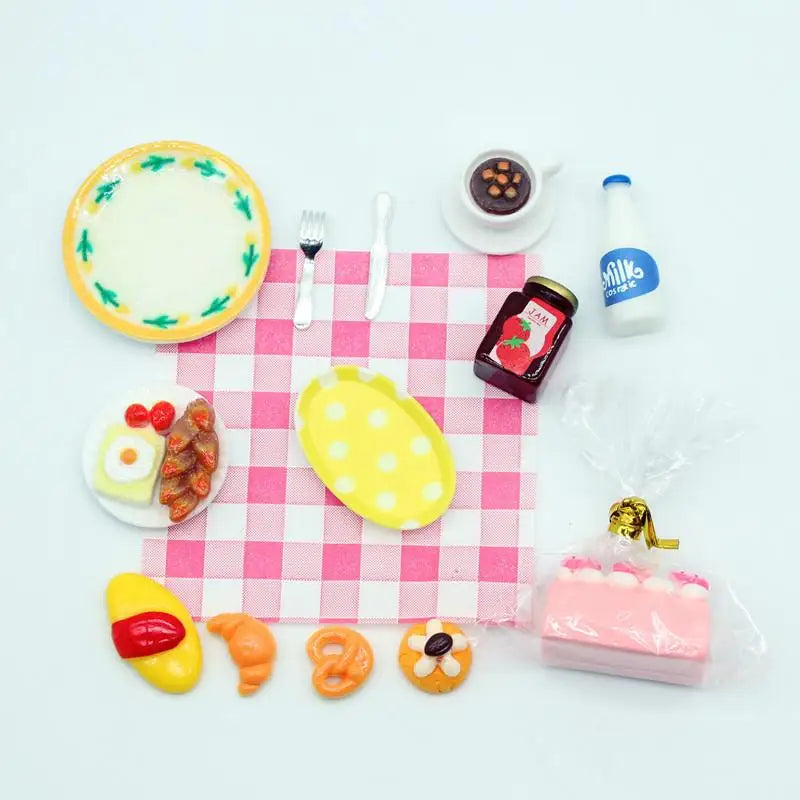 Dollhouse Miniature Breakfast Food Set – Dim Sum Bread Jam