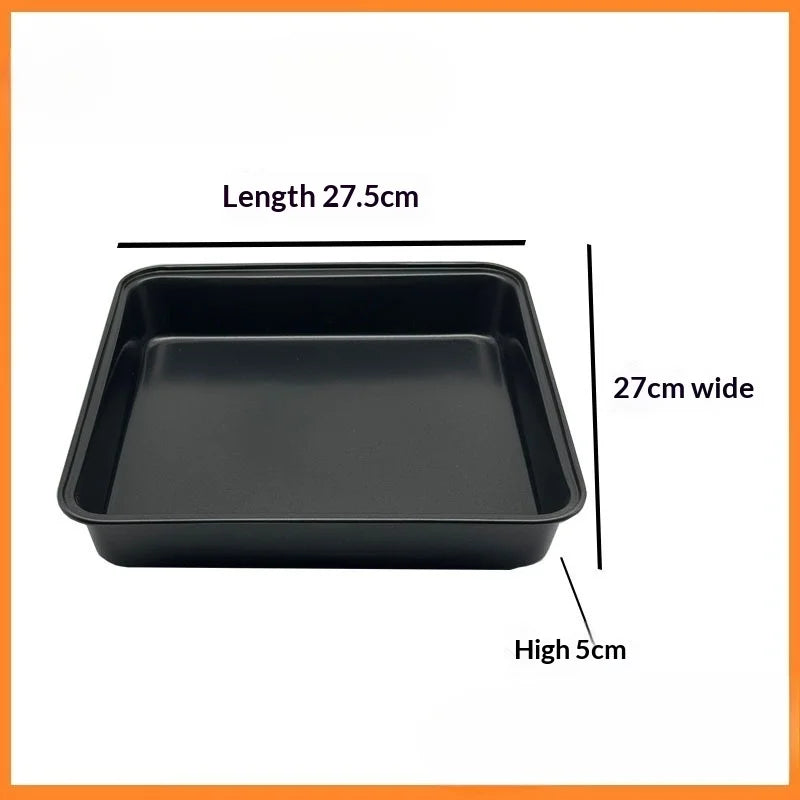Kitchen Nonstick Rectangular Carbon Steel Roasting Pan | Rustproof Baking Tray for Bread Cake Professional Utensils Carbon Steel Peaceful Pleasures Health and Wellness