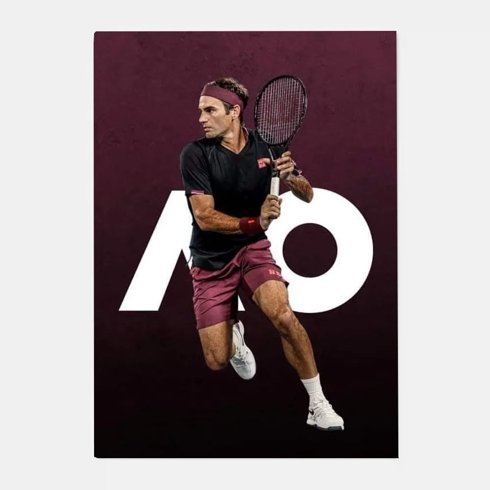 Roger Federer HD Wall Poster – Waterproof PVC Sticky Decor Sports Wall Poster Peaceful Pleasures Health and Wellness z4 21X30cmNoframe