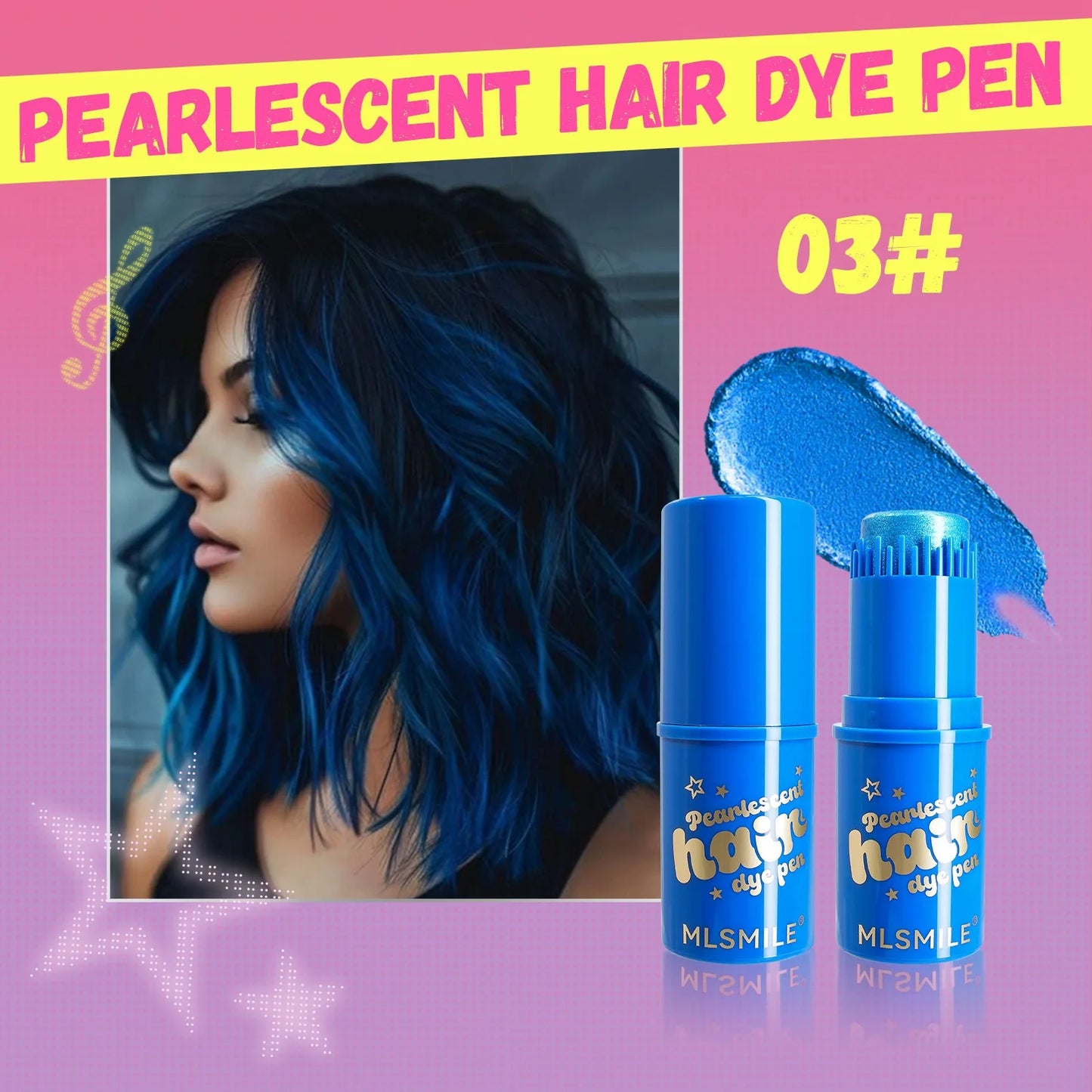 6-Color Pearl Shimmer Temporary Hair Chalk Stick | Party & Cosplay