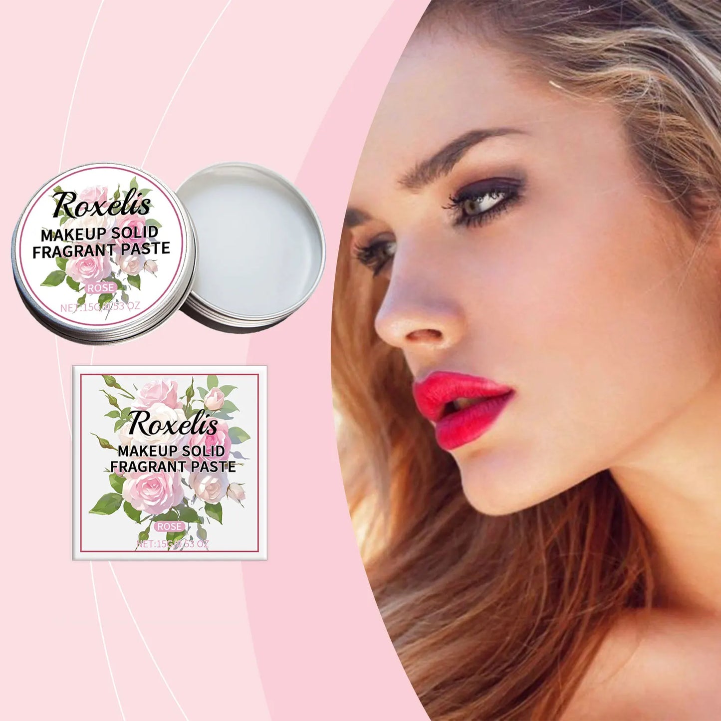 ROXELIS Rose Solid Perfume Balm | Travel Pocket Parfum for Women