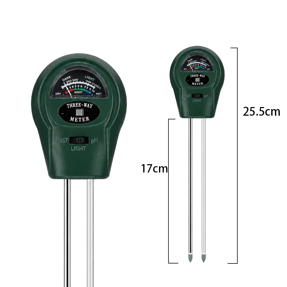 3-in-1 Soil Tester – pH, Moisture & Light Meter for Plants