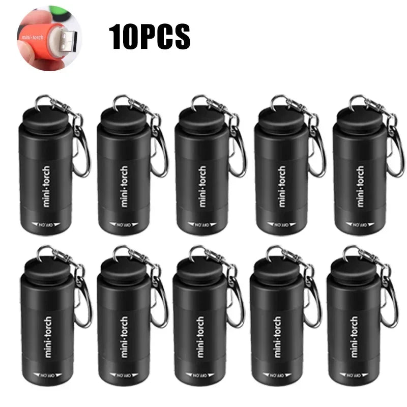 Mini USB Rechargeable LED Keychain Flashlight – Waterproof