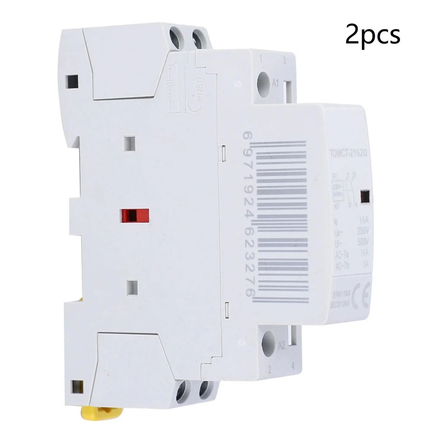 Household Industrial AC Contactor 220V 16A 2P Small Energy-Saving AC Contactor Rail Type Modular Peaceful Pleasures Health and Wellness 2pcs