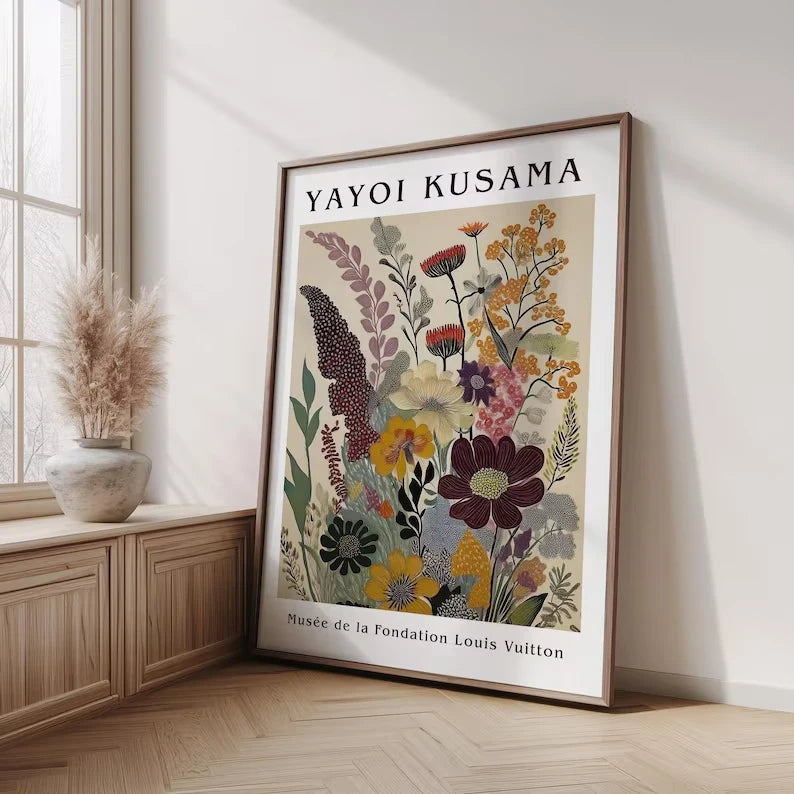 Yayoi Kusama Abstract Garden Canvas Wall Art Print | Decor