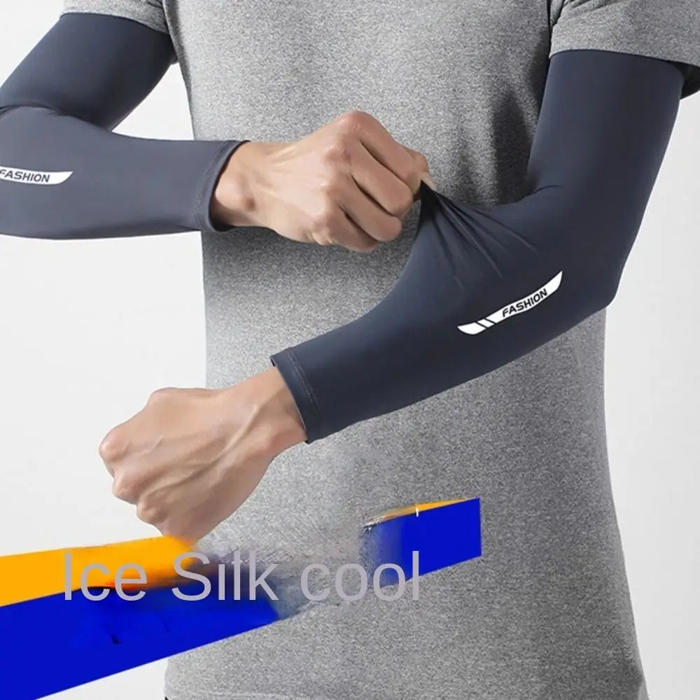 UPF 50+ Ice Silk UV Arm Sleeves – Cooling Sun Protection