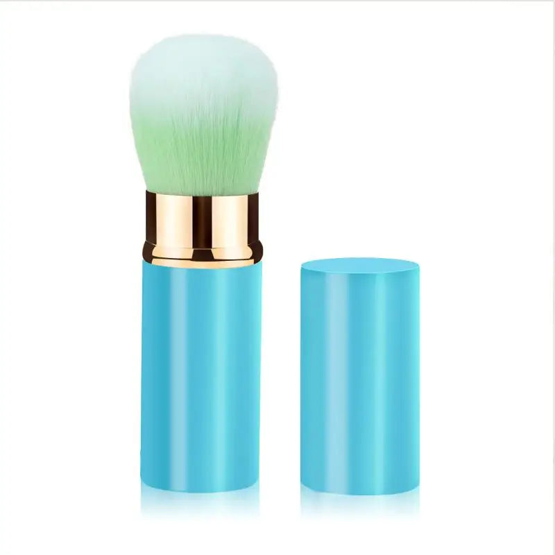 Retractable Cosmetic Brush Portable Face Powder Blusher Foundation Blush Highlight Brush Fiber Hair Handle Brush Female Peaceful Pleasures Health and Wellness A6