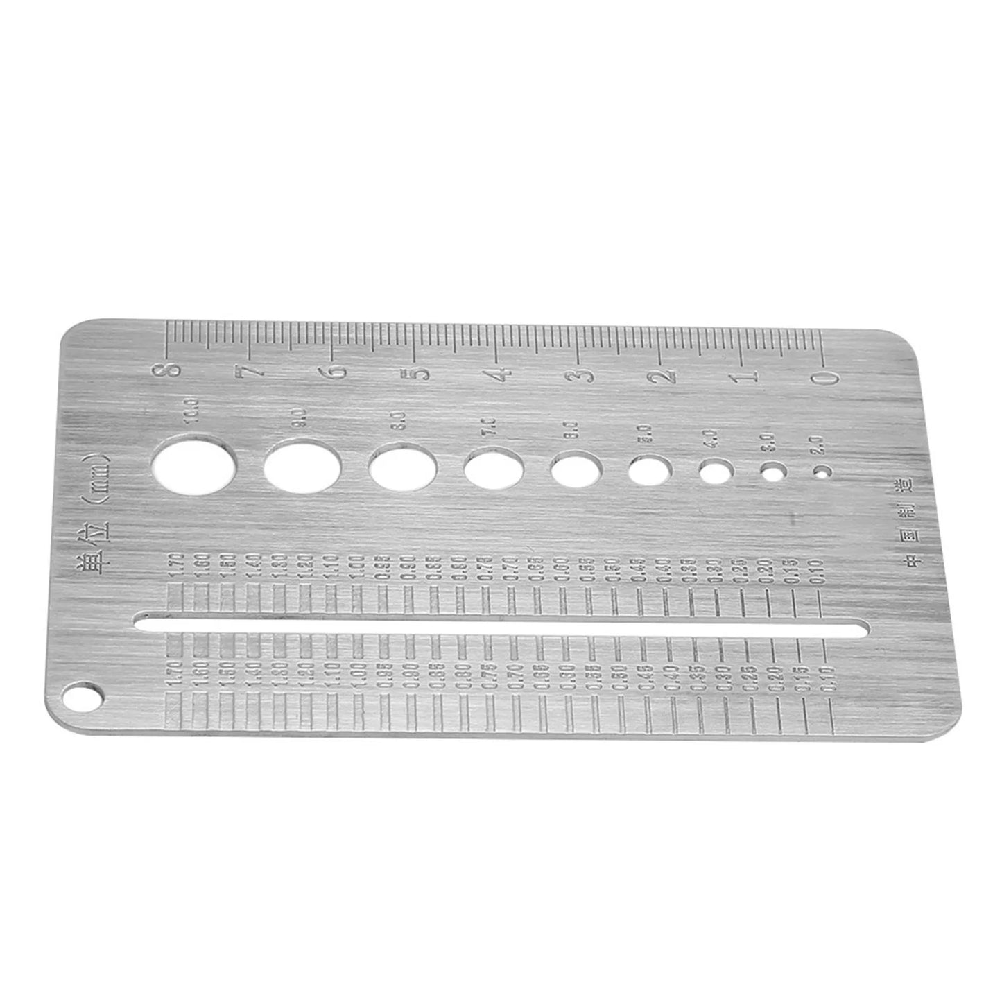 2 Stainless Steel Screw Gauge Plate Bolt Diameter Measuring Ruler Tool
