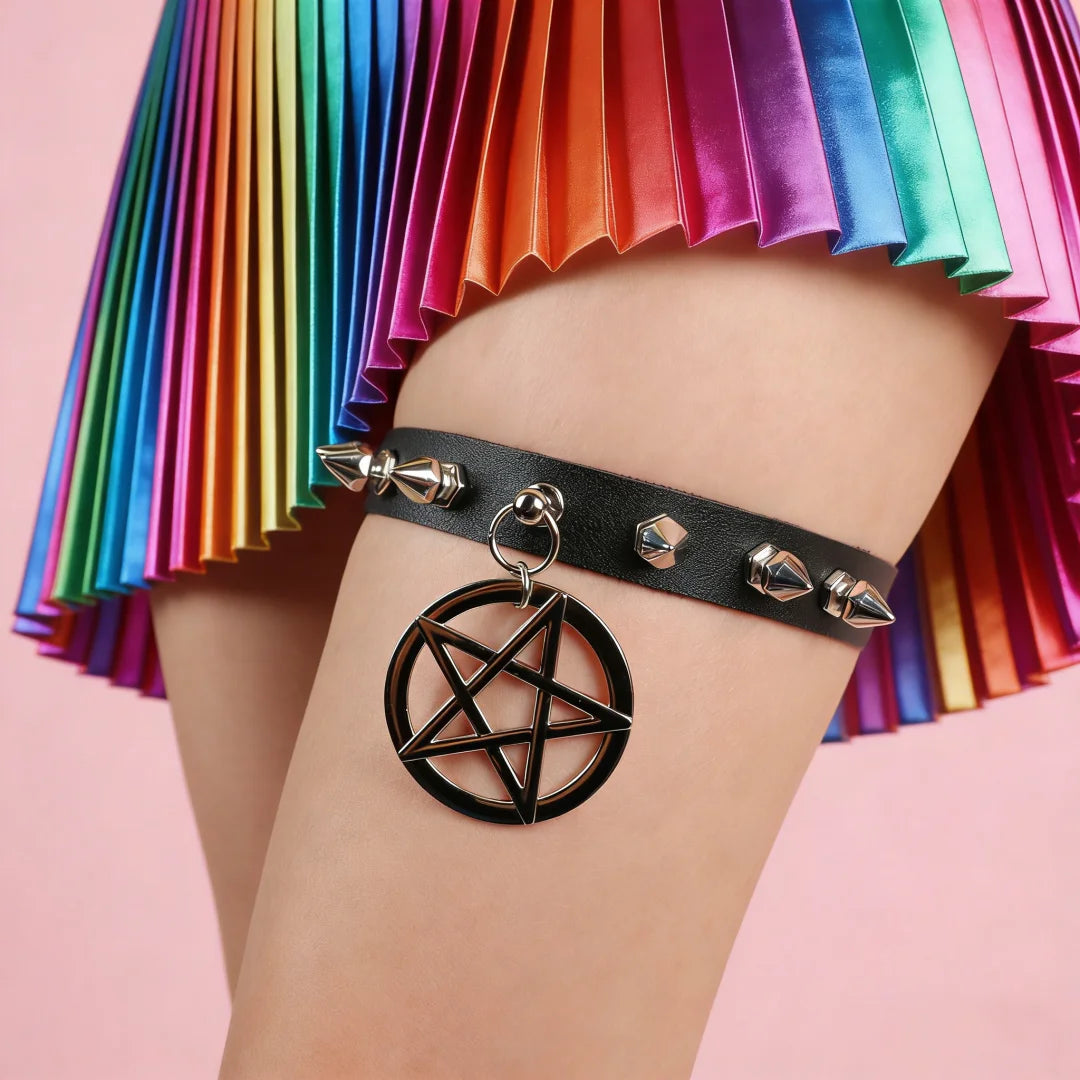 UYEE Gothic Lolita Cosplay Stockings Harajuku Pentagram Punk Uniform