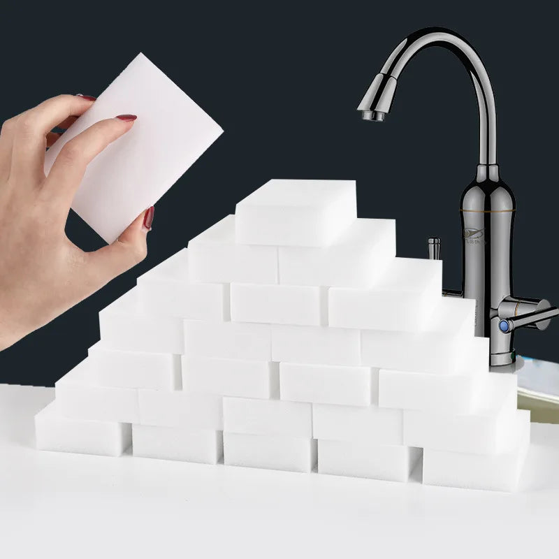 Multi functional sponge wipe magic wipe magical white sponge block white shoe cleaning block kitchen bathroom cleaning artifact Peaceful Pleasures Health and Wellness