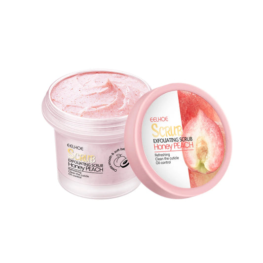 EELHOE Peach Exfoliating Scrub for Deep Cleaning Skin Peaceful Pleasures Health and Wellness 100g