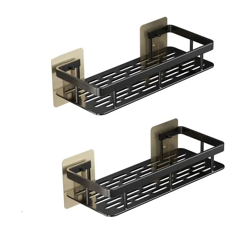 Bathroom Storage Rack, Bathroom Shelves, No-Drill Wall Mount Corner Shelf, Shower Storage Rack Holder Peaceful Pleasures Health and Wellness