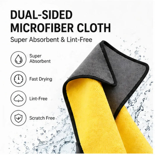Microfiber Cleaning Towels | Double Layer Quick-Dry Cloth Set Microfiber Cleaning Cloth Peaceful Pleasures Health and Wellness