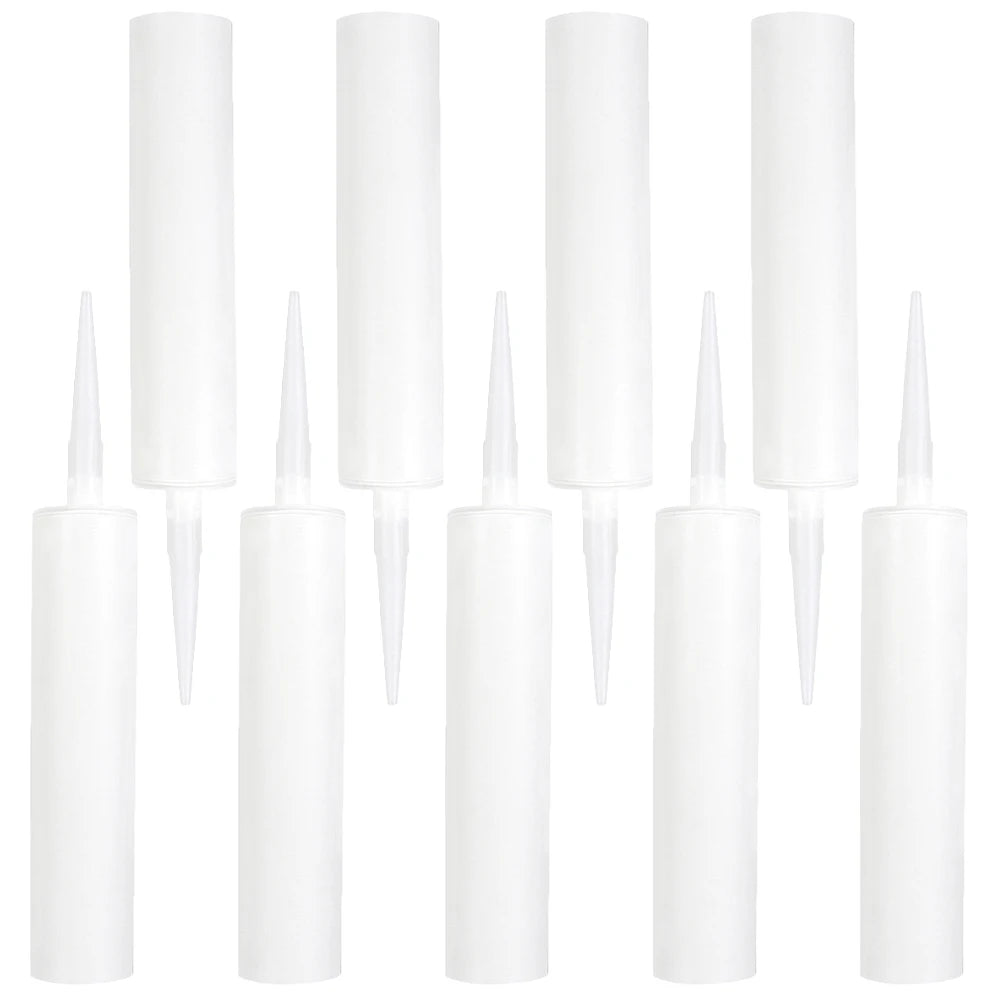 3pcs Caulk Caps Caulking Sealant Tube Empty Caulking Tube Refillable Sealant Caulking Tube Bottle Homesqueeze Caulking Pipes Peaceful Pleasures Health and Wellness 9pcs White