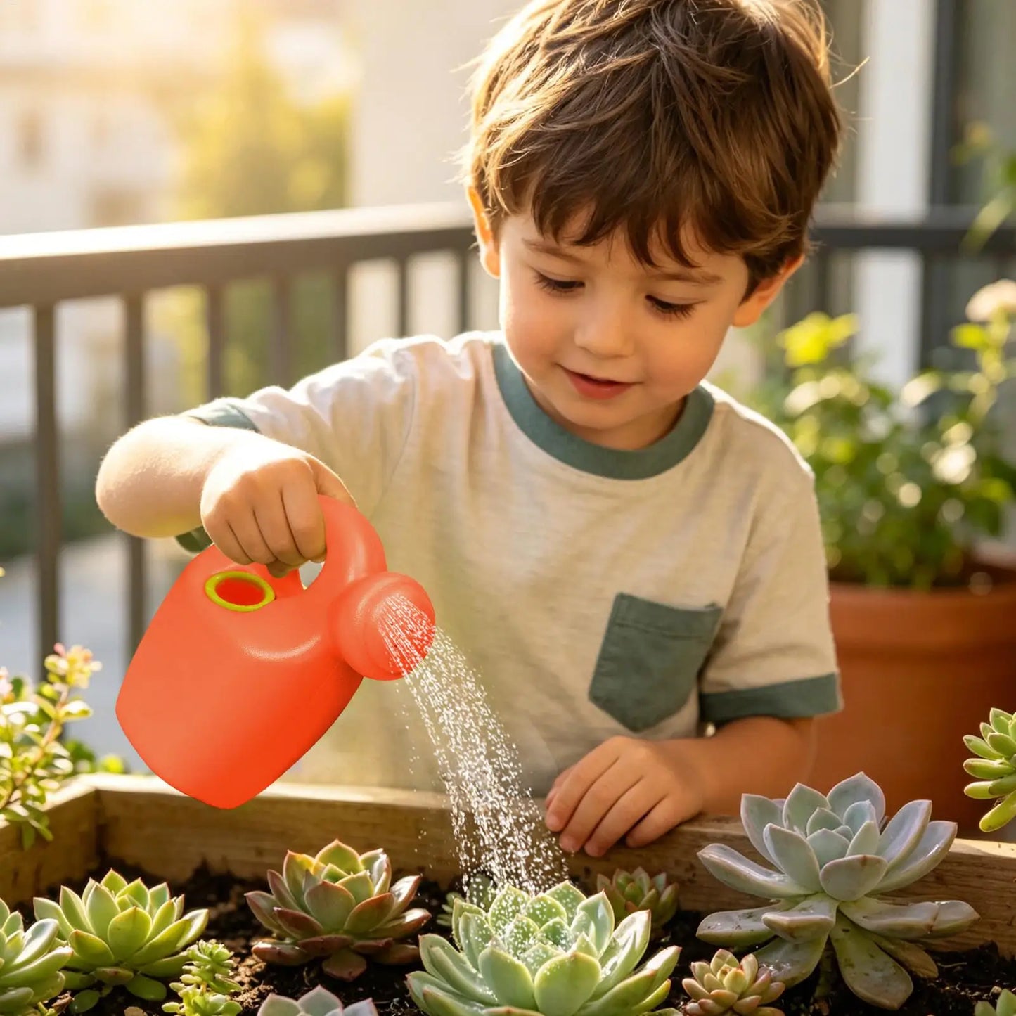 Kids Watering Can Portable Lightweight With Comfortable Handle Water Play Toy For Bath Beach Pool Courtyard Outdoor Toddler Peaceful Pleasures Health and Wellness