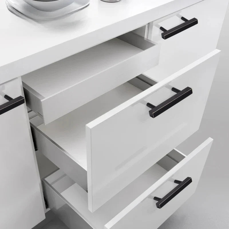 Brass Cabinet Pulls & Knobs – Modern Square Drawer Handles
