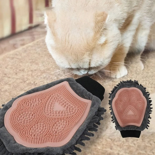 Double-Sided Pet Bath Massage Deshedding Glove for Dogs & Cats Pet Grooming Glove Oasis Select