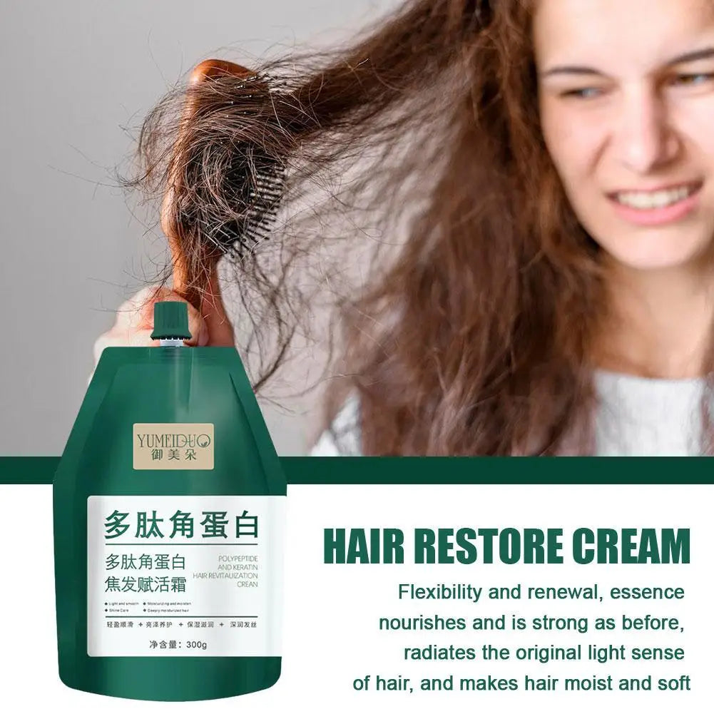 Polypeptide Keratin Deep Conditioner Hair Mask 300g – Restores Dry, Damaged, Burnt & Curly Hair Peaceful Pleasures Health and Wellness
