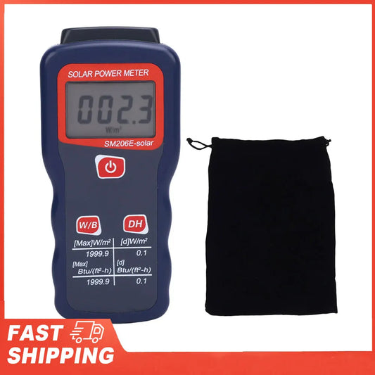 Sun Light Energy Measuring Tester Solar Power Meter Accurate Data Peaceful Pleasures Health and Wellness